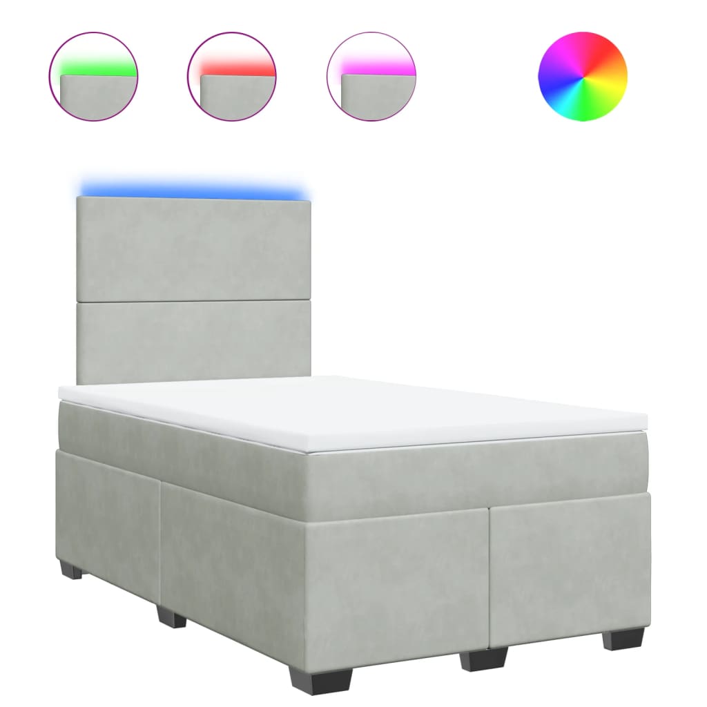 Asamit łóżka kontynentalnego - jasnoszary, 120 x 200 cm, o jednolitym wzorze - number 2.