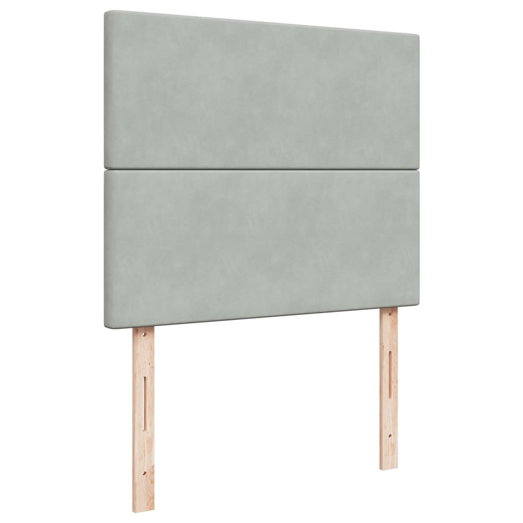 Asamit łóżka kontynentalnego - jasnoszary, 120 x 200 cm, o jednolitym wzorze - number 7.