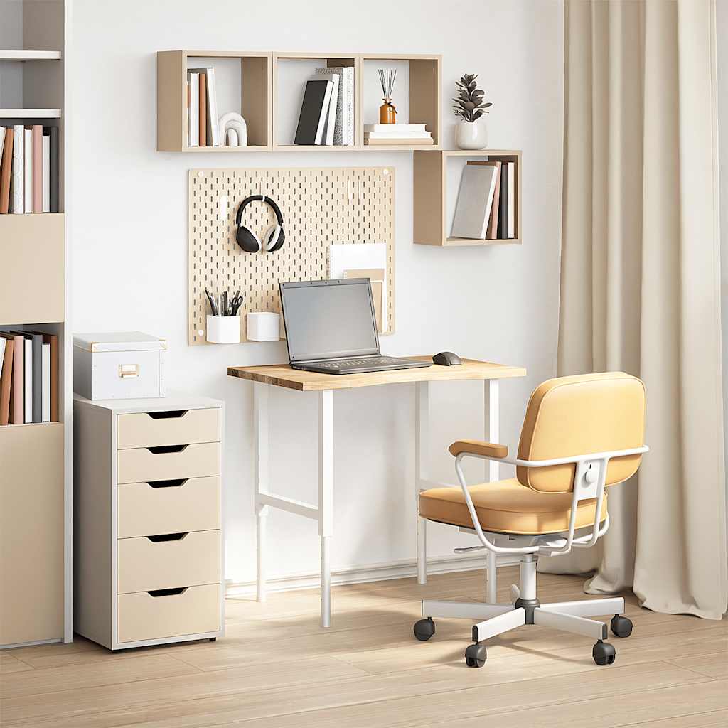 Bordplade ubehandlet 80x50x2,5 cm massivt egetræ rektangulær - naturfarvet, 80 x 50 x 2.5 cm, 1 - number 3.