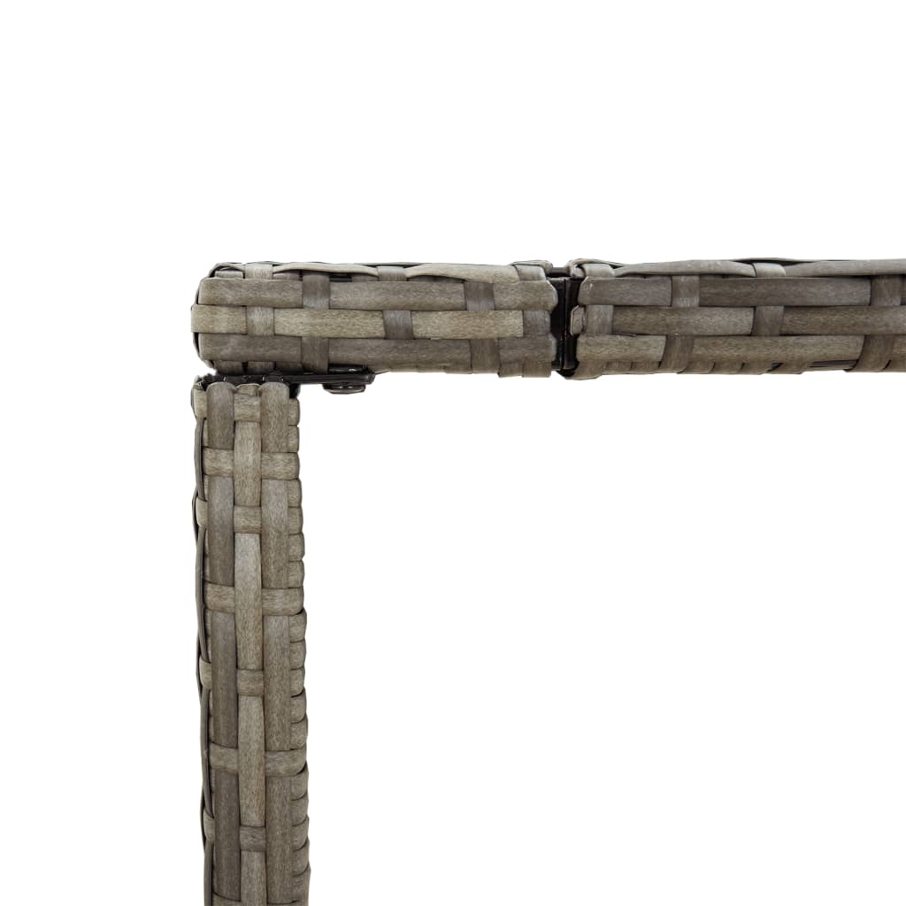 Zestaw ogrodowy barowy 7 elementów z poduszkami polirattan - szary, 110 x 70 x 110 cm, 6 - number 7.