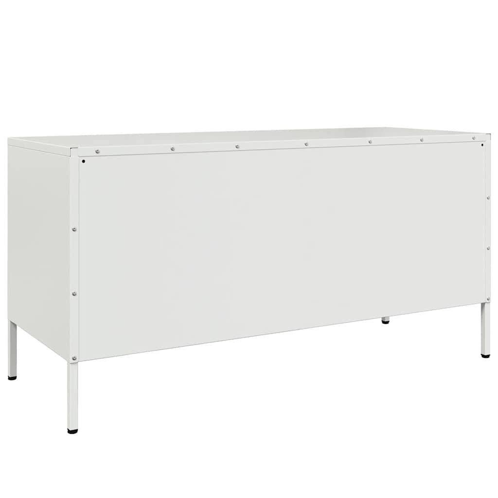 Stolik pod tv 100,5x39x50,5 cm stal - biały, 1 - number 8.