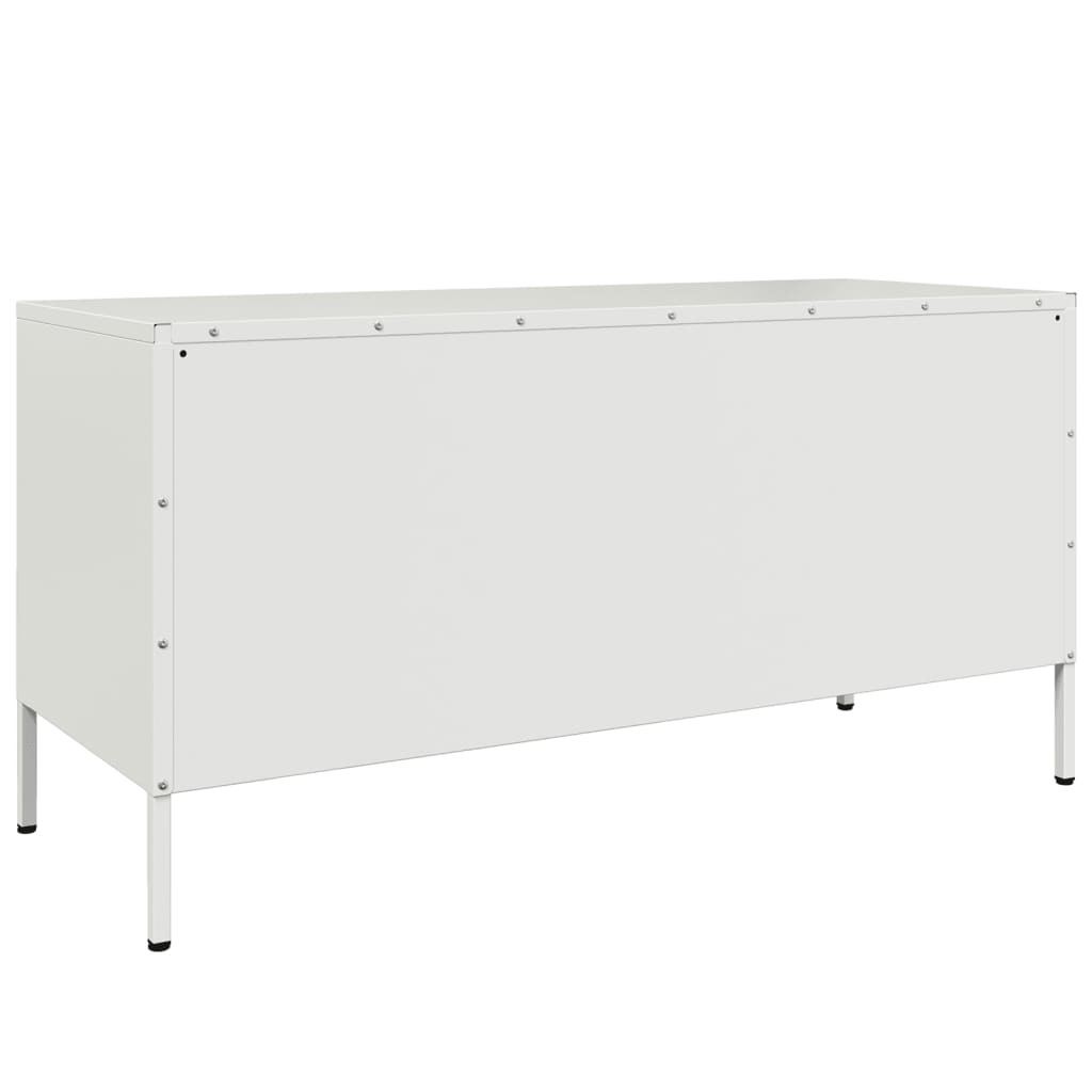 Stolik pod tv 100,5x39x50,5 cm stal - biały, 1 - number 8.