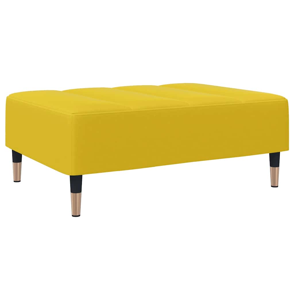 2-personers sovesofa med fodskammel velour gul - number 7.