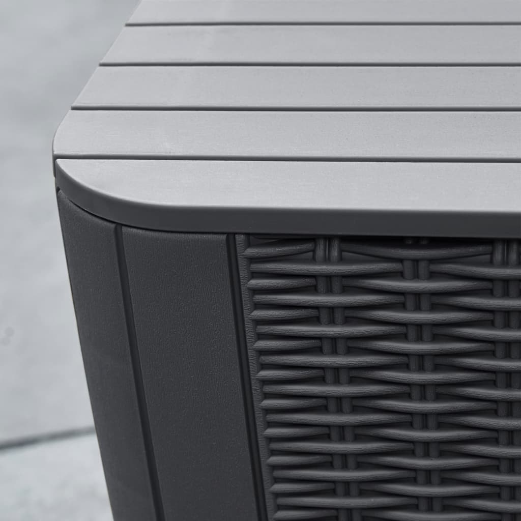 Keter udendørs sidebord luzon - grafitgrå, 39 x 39 x 43 cm, 1, fladt kurveflet - number 7.