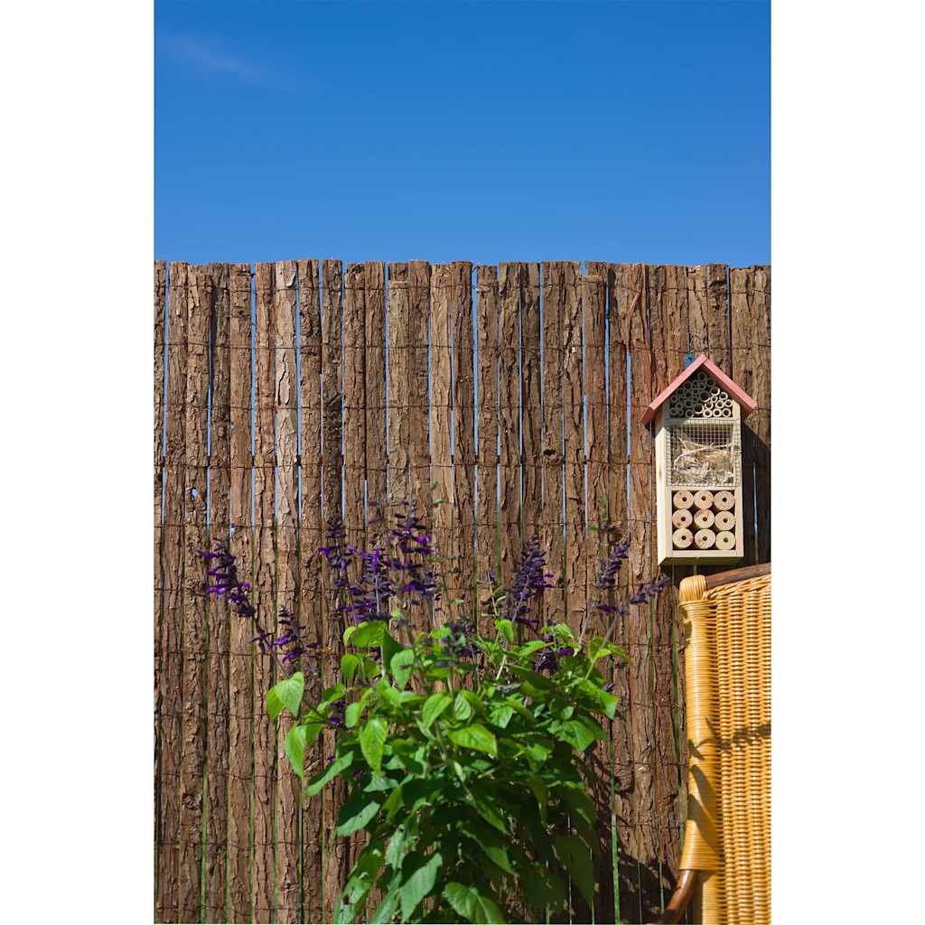 Nature haveskærm 1x3 m 5 mm tyk naturlig fyrrebark - number 5.