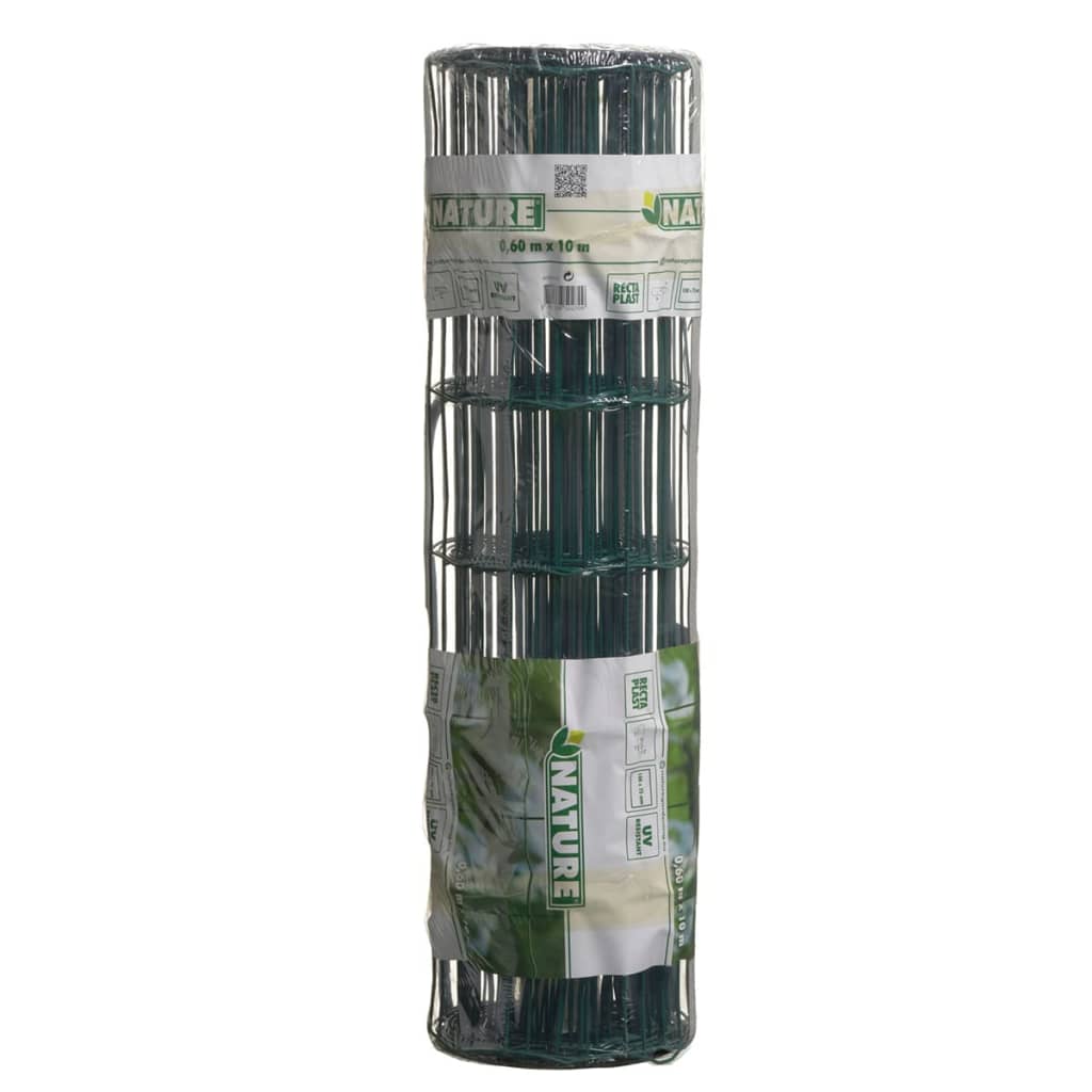 Grillage rectangulaire nature 0,6 x 10 m acier plastifié vert - number 3.