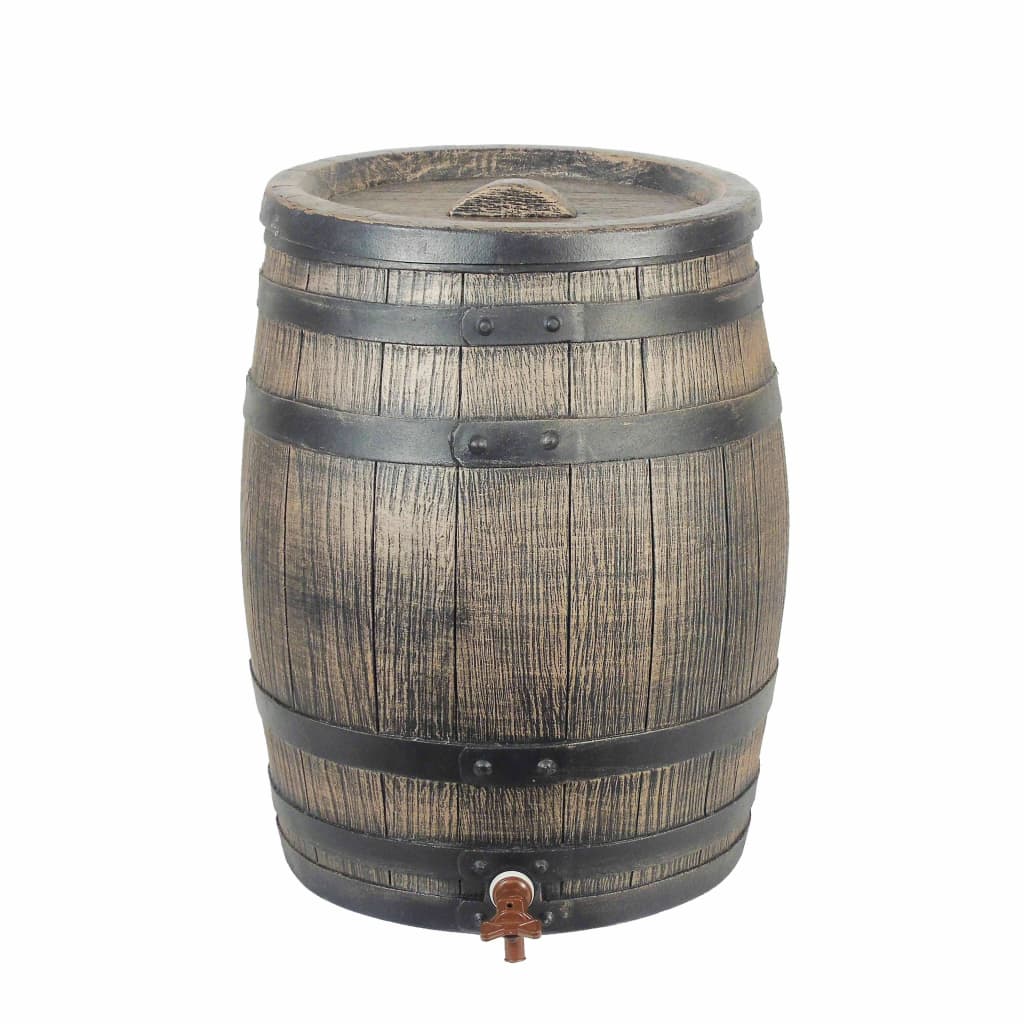 Nature rain barrel in wooden look 50 l 38 x 49.5 cm brown - number 1.