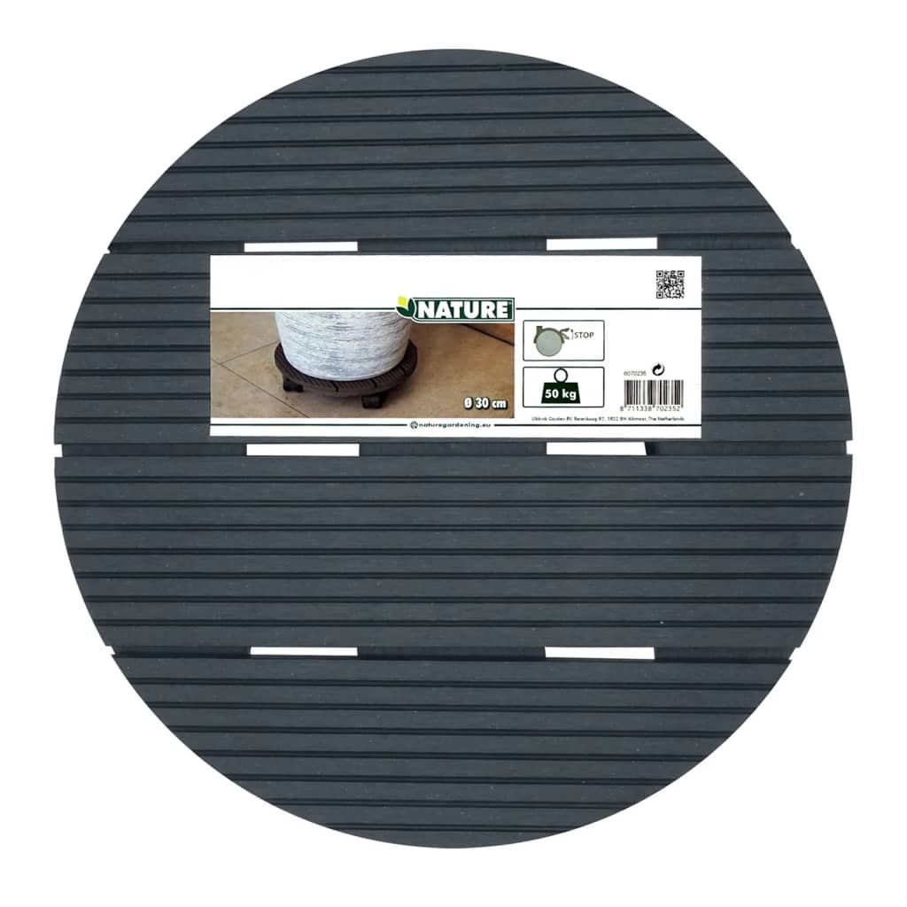 Nature plantevogn ø30 rund træ antracitgrå - number 4.