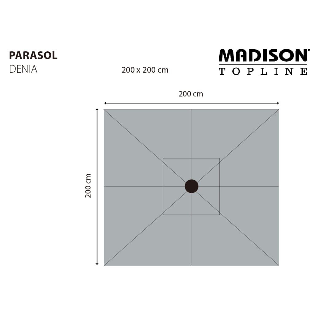 Madison parasol denia 200x200 cm ecru colored - number 7.