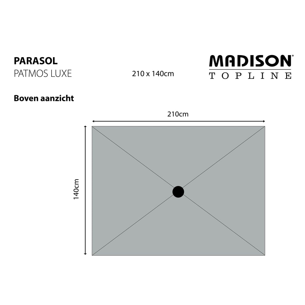 Madison suncobran patmos luxe 210x140 cm pravokutni - number 7.