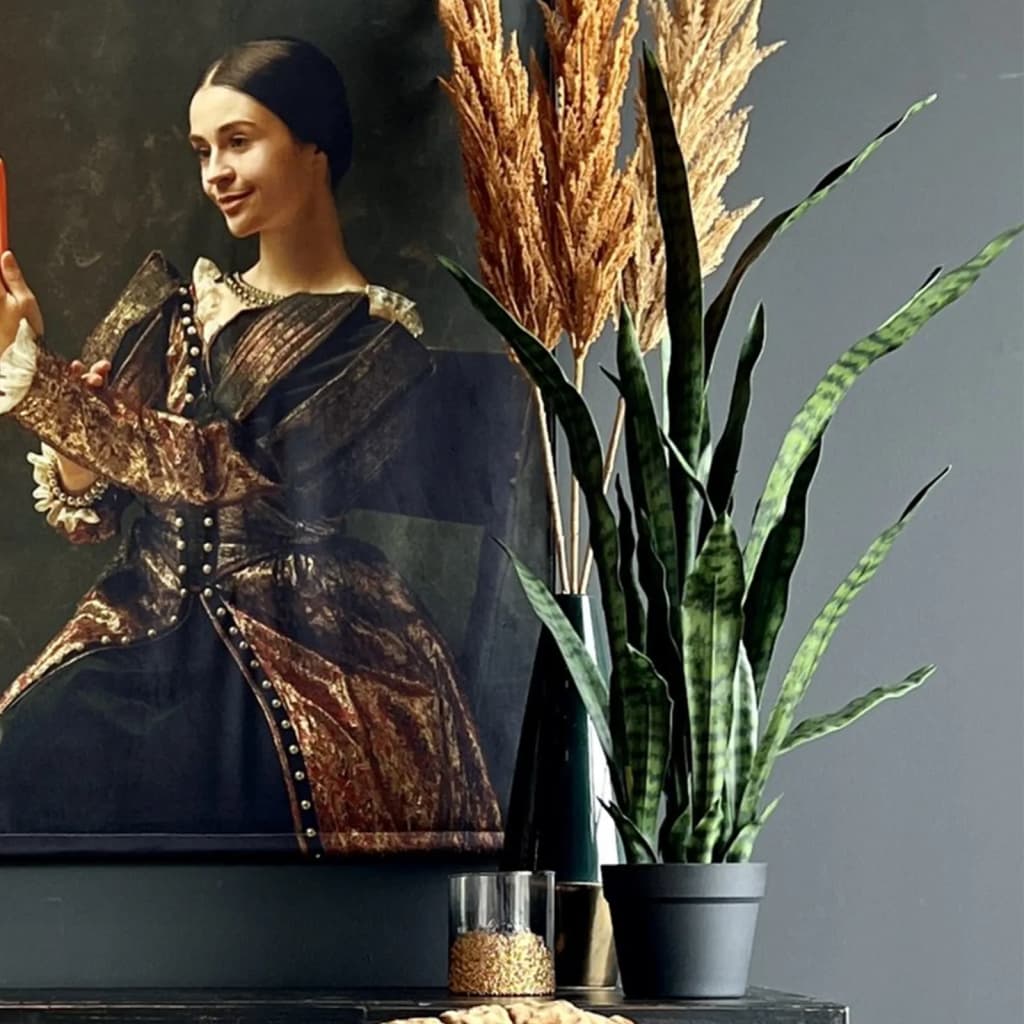 Emerald kunstig svigermors skarpe tunge-plante i potte 84 cm - number 1.