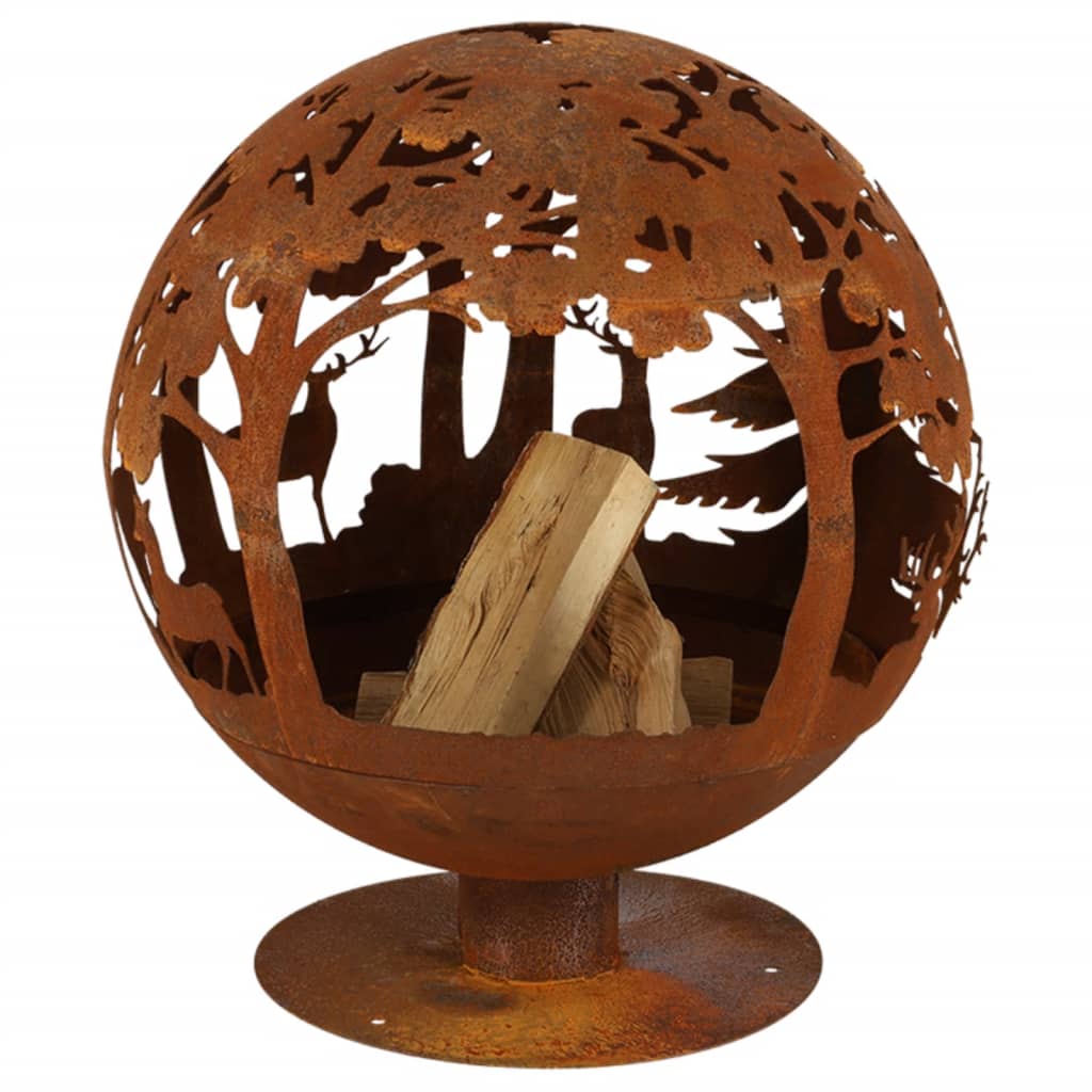 Cheminée découpée au laser esschert design 57,5 ​​x 57 x 66 cm couleur rouille ff261 - number 3.