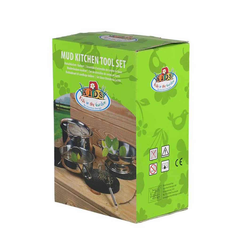 Ensemble de jeu pour cuisine en terre esschert design 6 pièces en acier inoxydable - number 9.