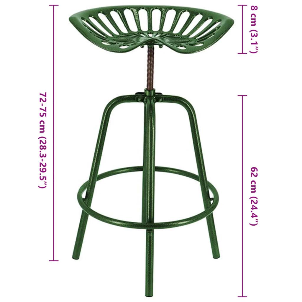 Esschert design bar stool traktor design zielony - number 3.