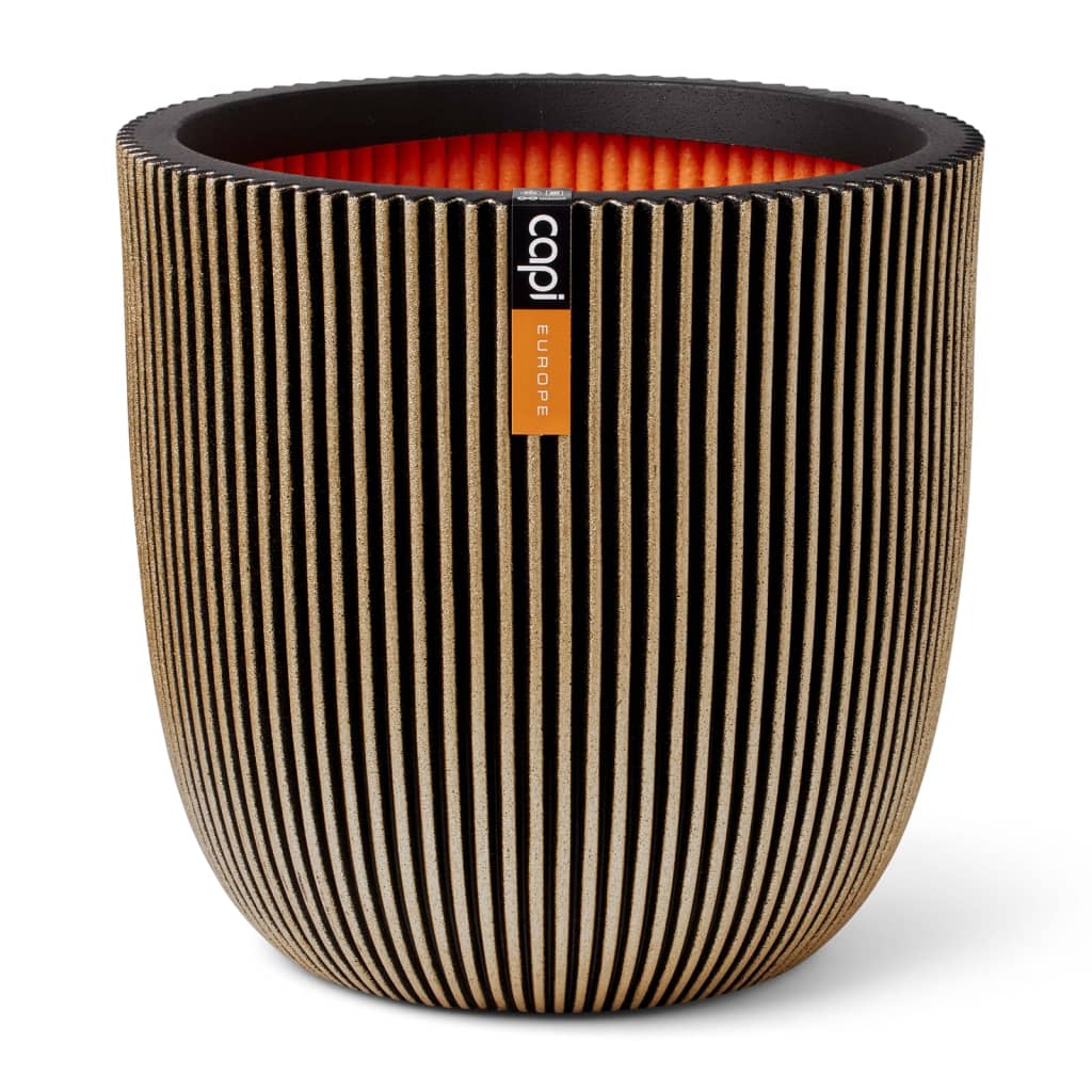 Capi jar groove 35x34 cm black and gold - black and gold, ø 35 x 34 cm, 1 - number 2.