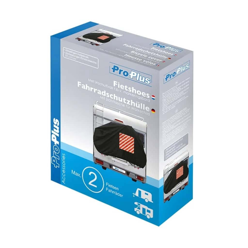 Proplus cykelovertræk til 2 cykler på bagmonteret stativ med lomme - number 5.