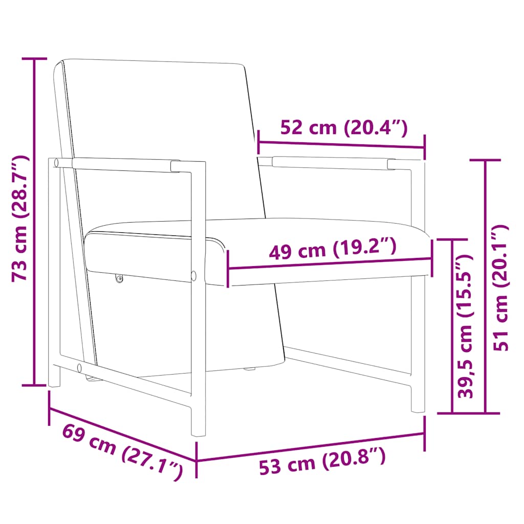 Fotelja kom. s kromiranim okvirom umjetna koža - crna, 2 - number 7.