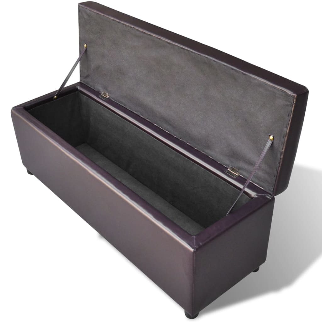 Długa ławka do przechowywania drewno brązowe - number 2.