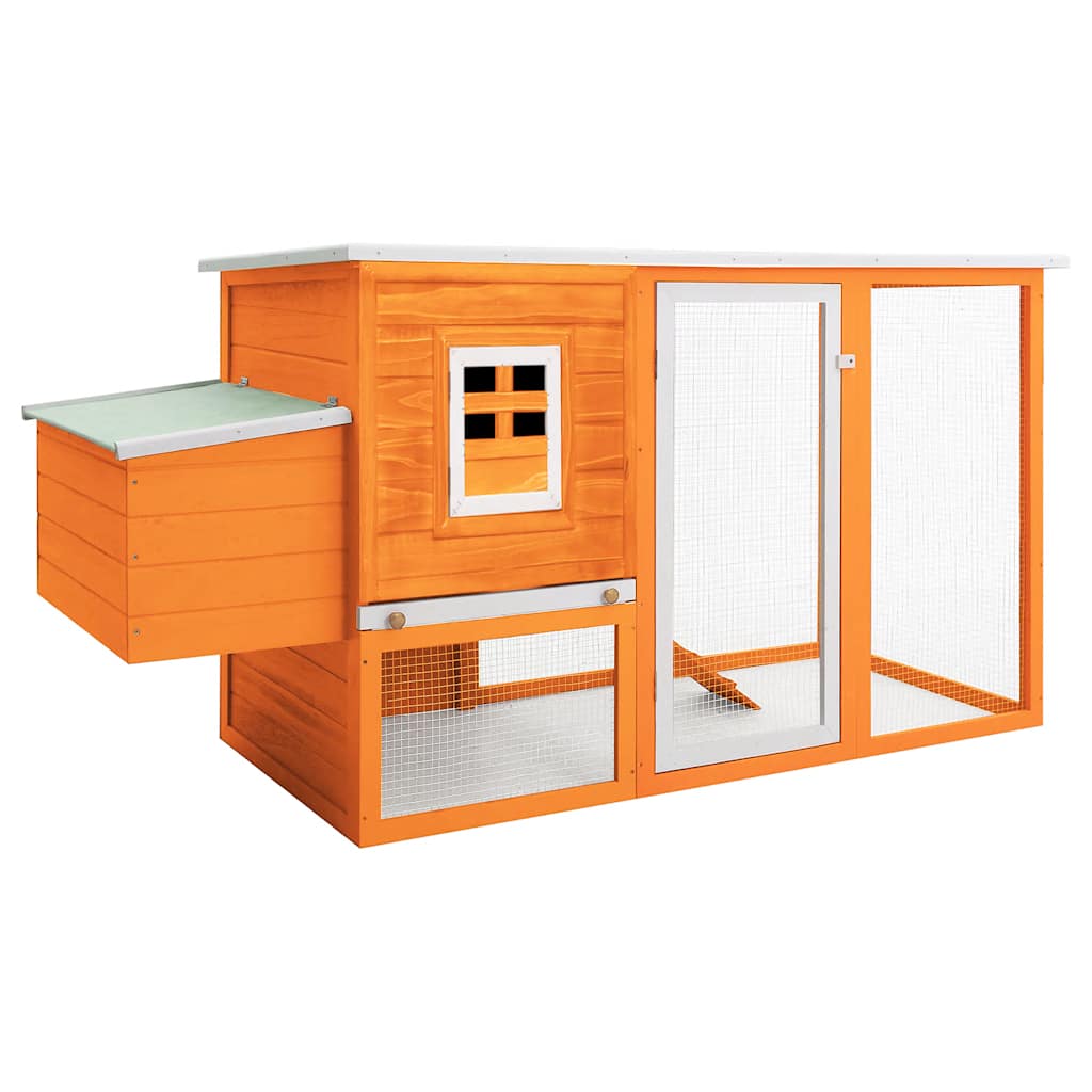 Poulailler extérieur avec 1 nichoir bois - laiton - number 1.