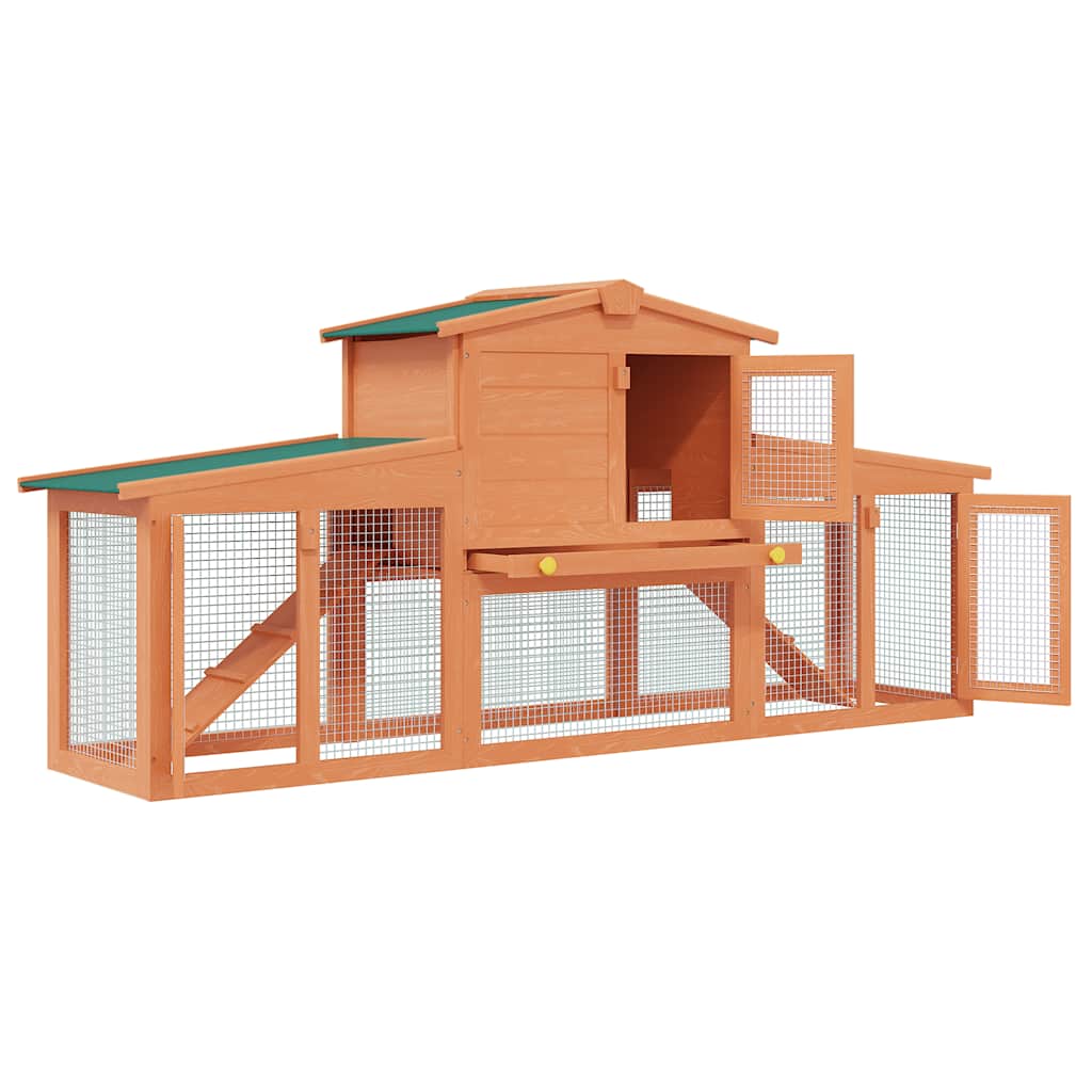 Grande cage pour animaux de compagnie avec toit en bois - number 3.