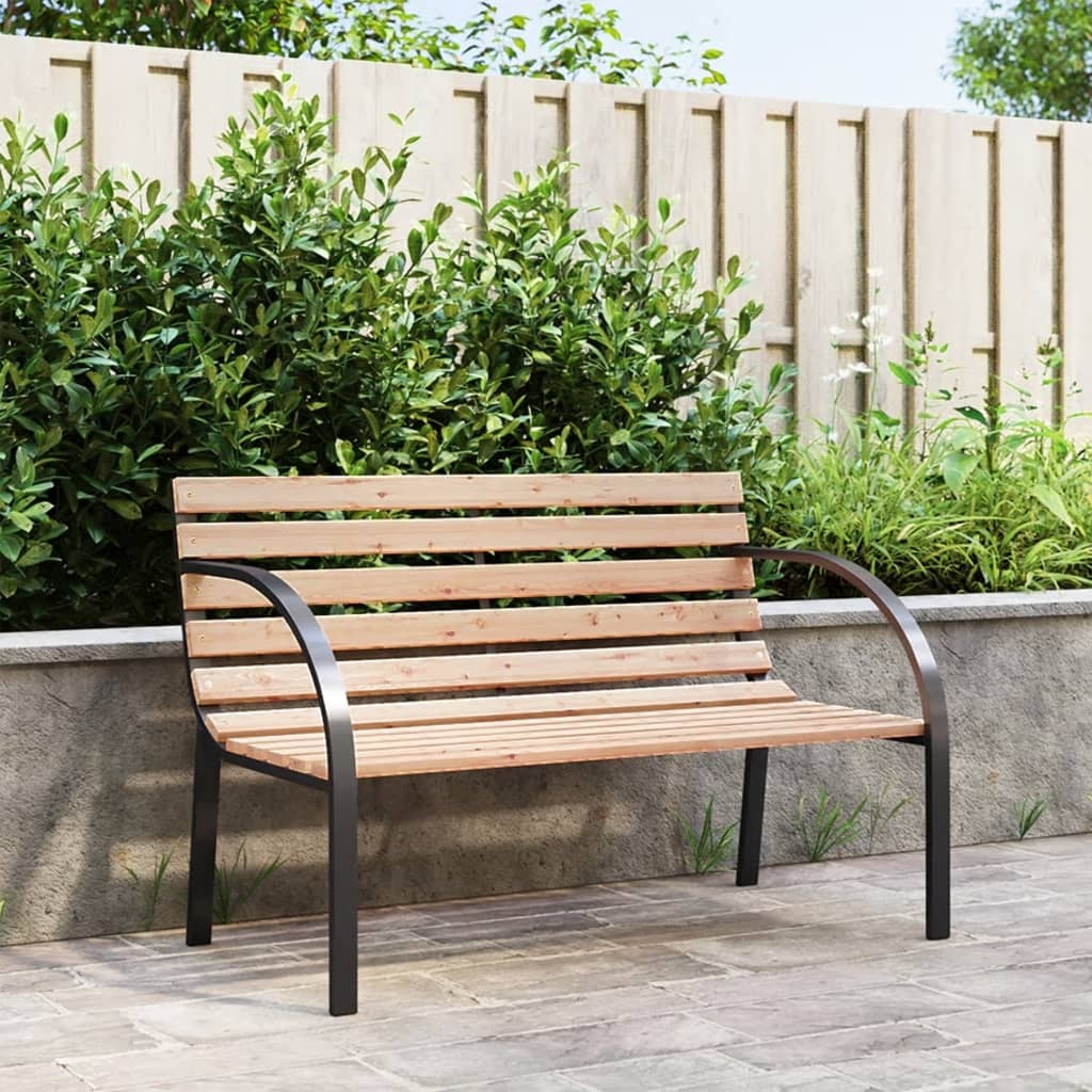 Havebænk 120 cm træ og jern - number 1.