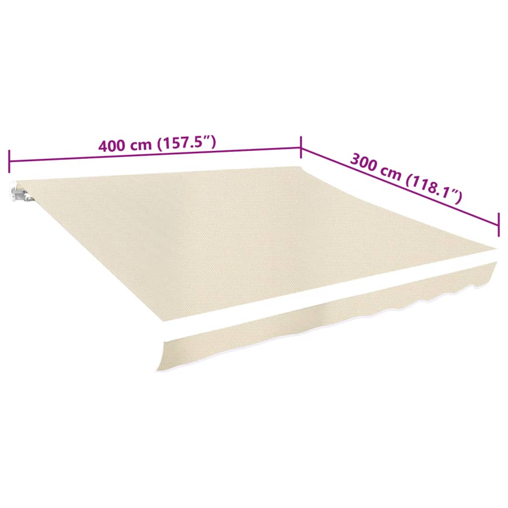Awning fabric 4x3 m cream colored (frame not included) - cream, 400 x 300 cm, 1 - number 5.