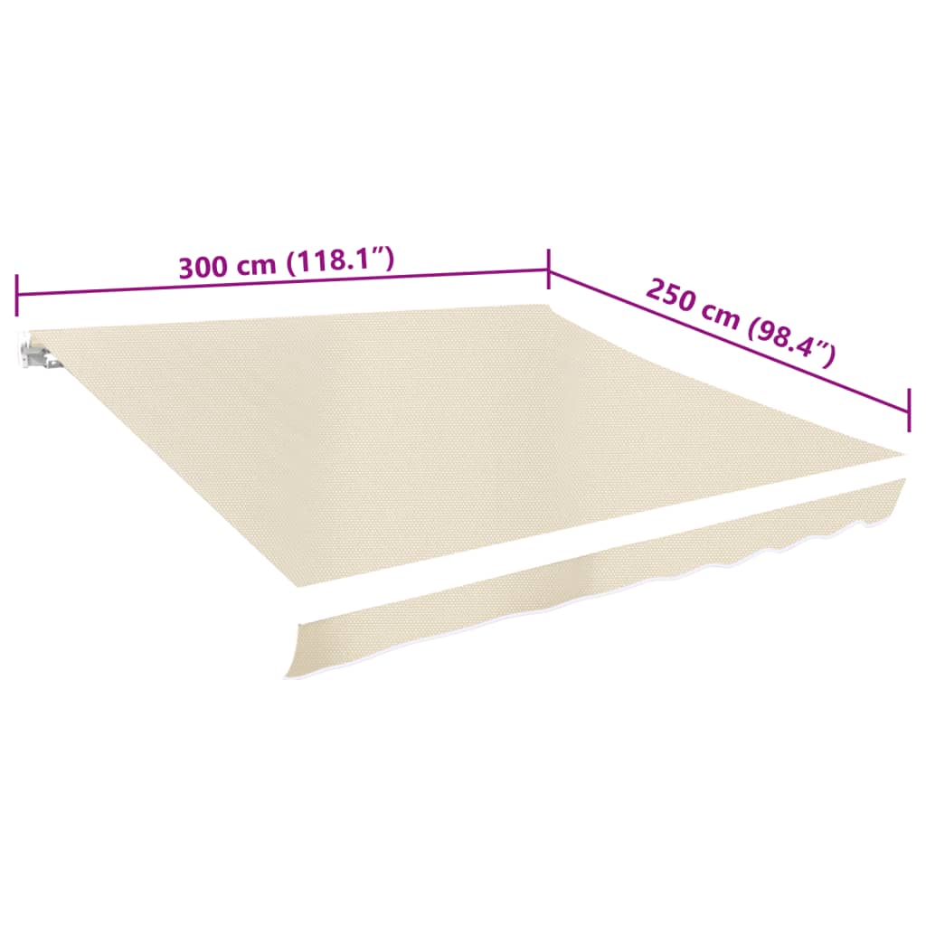 Awning cloth 3x2.5 m cream-coloured (frame not included) - number 4.