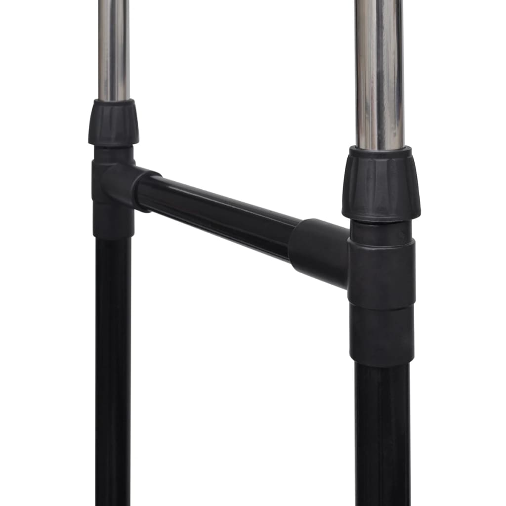 Podesivi stalak za odjeću 4 kotača 2 šipke za vješalice - number 4.