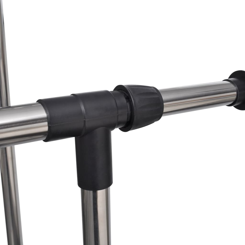 Podesivi stalak za odjeću 4 kotača 2 šipke za vješalice - number 5.