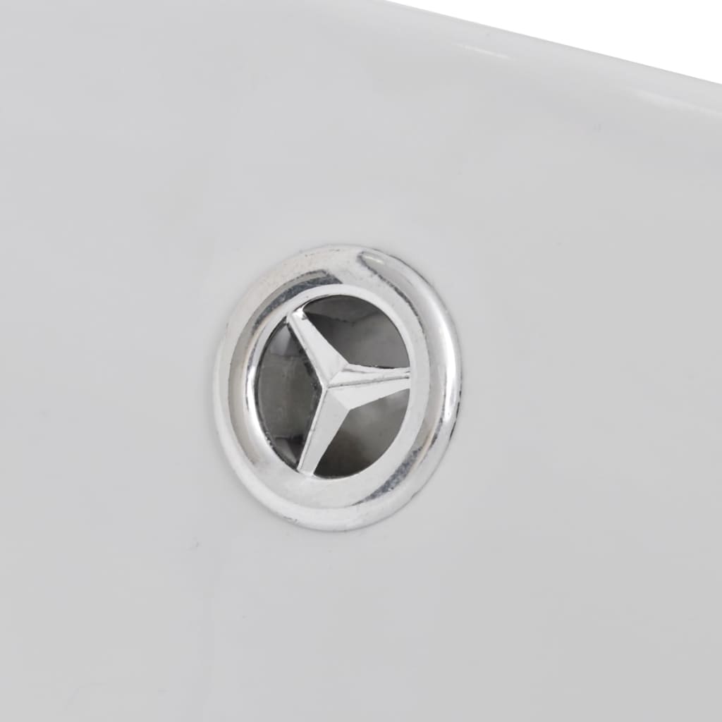 Håndvask keramisk oval med overløb 59 x 38,5 cm - number 6.