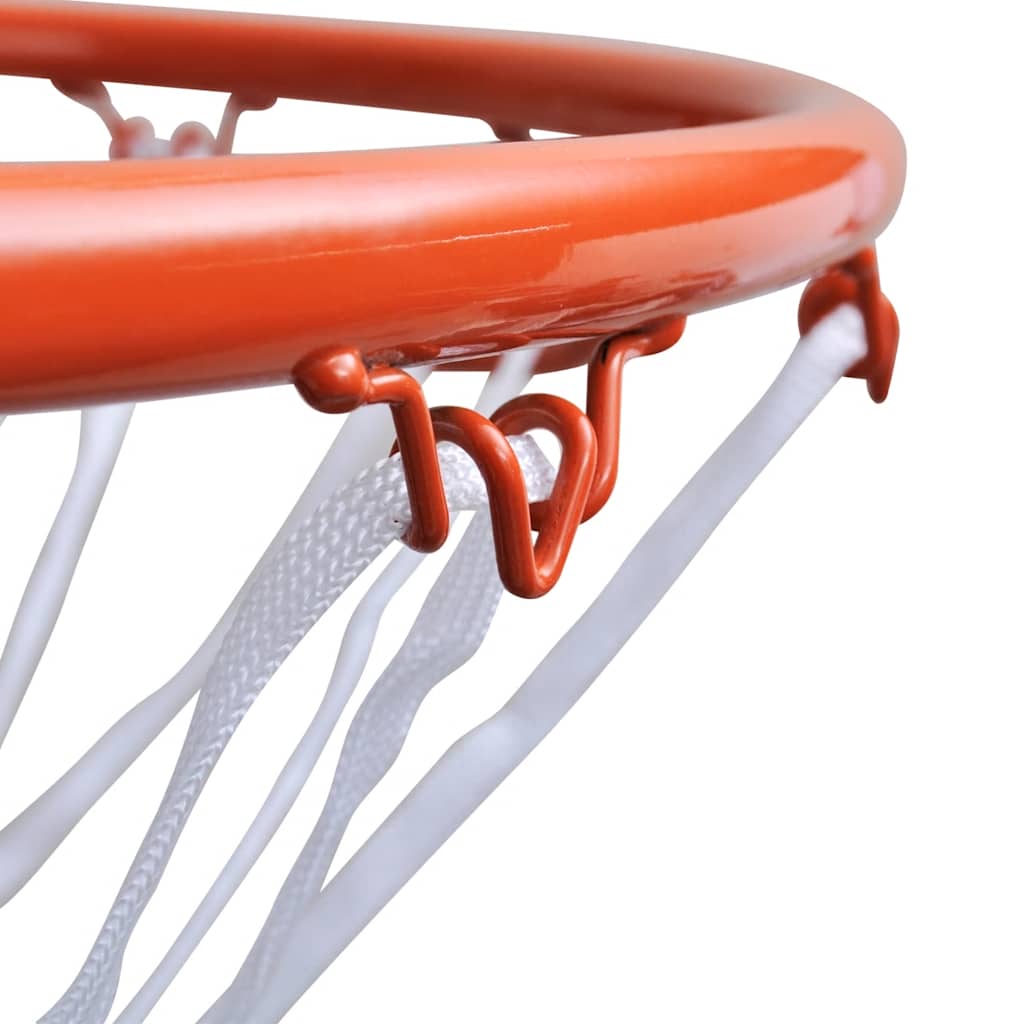 Basketballkurvesæt med ring og net 45 cm orange - number 3.