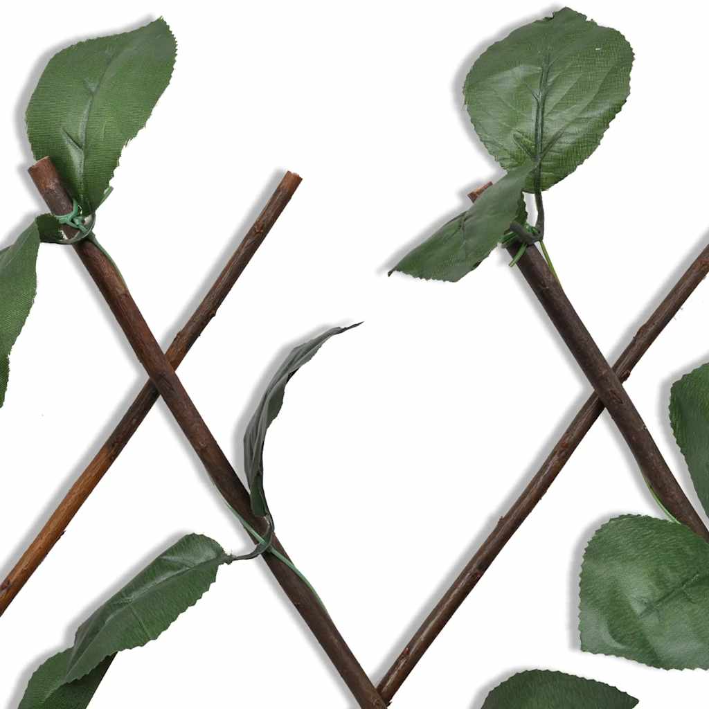 Ograda od vrbe s rešetkom s umjetnim lišćem 5 kom. 180 x 90 cm - number 7.