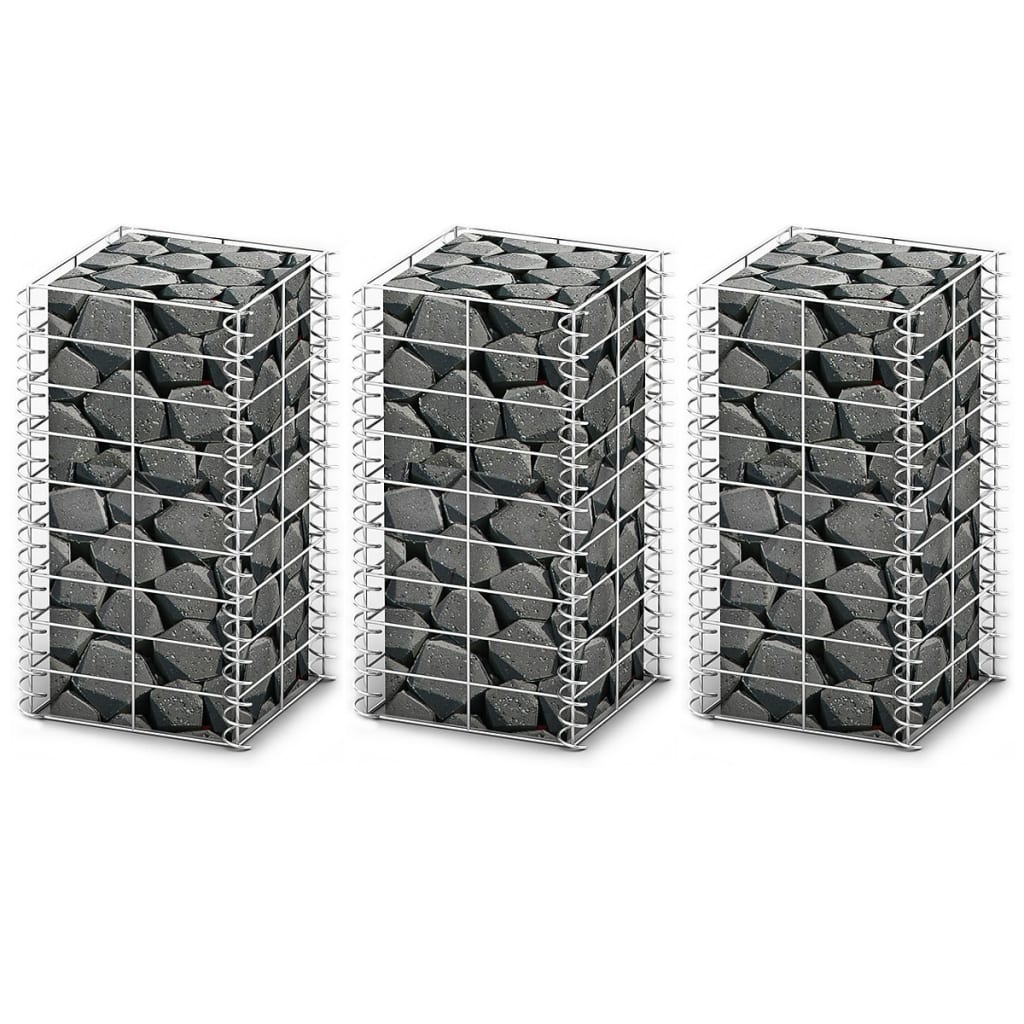 Gabion set pc. galvaniserad ståltråd - 25 x 25 x 50 cm, 3 - number 1.