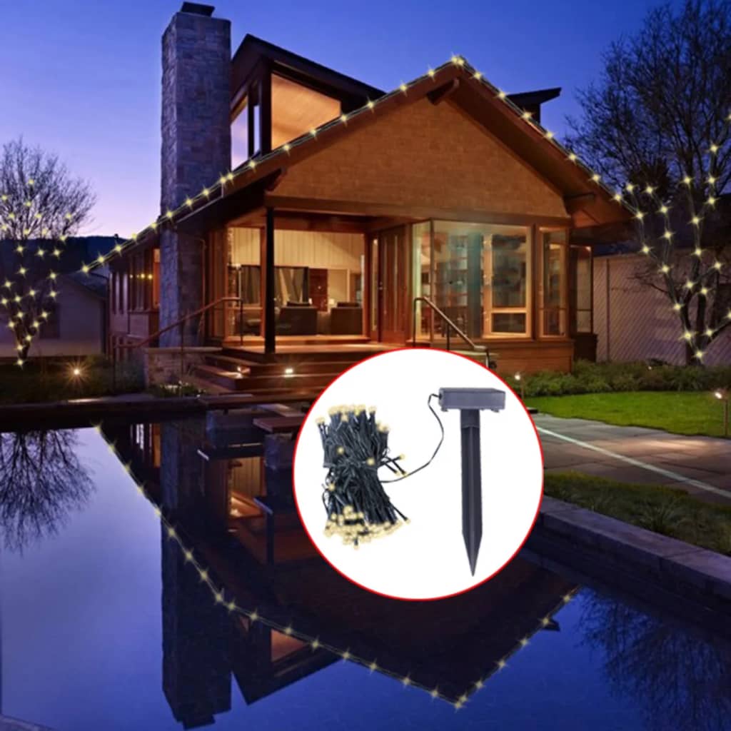 Led solar light christmas decoration warm white - number 1.
