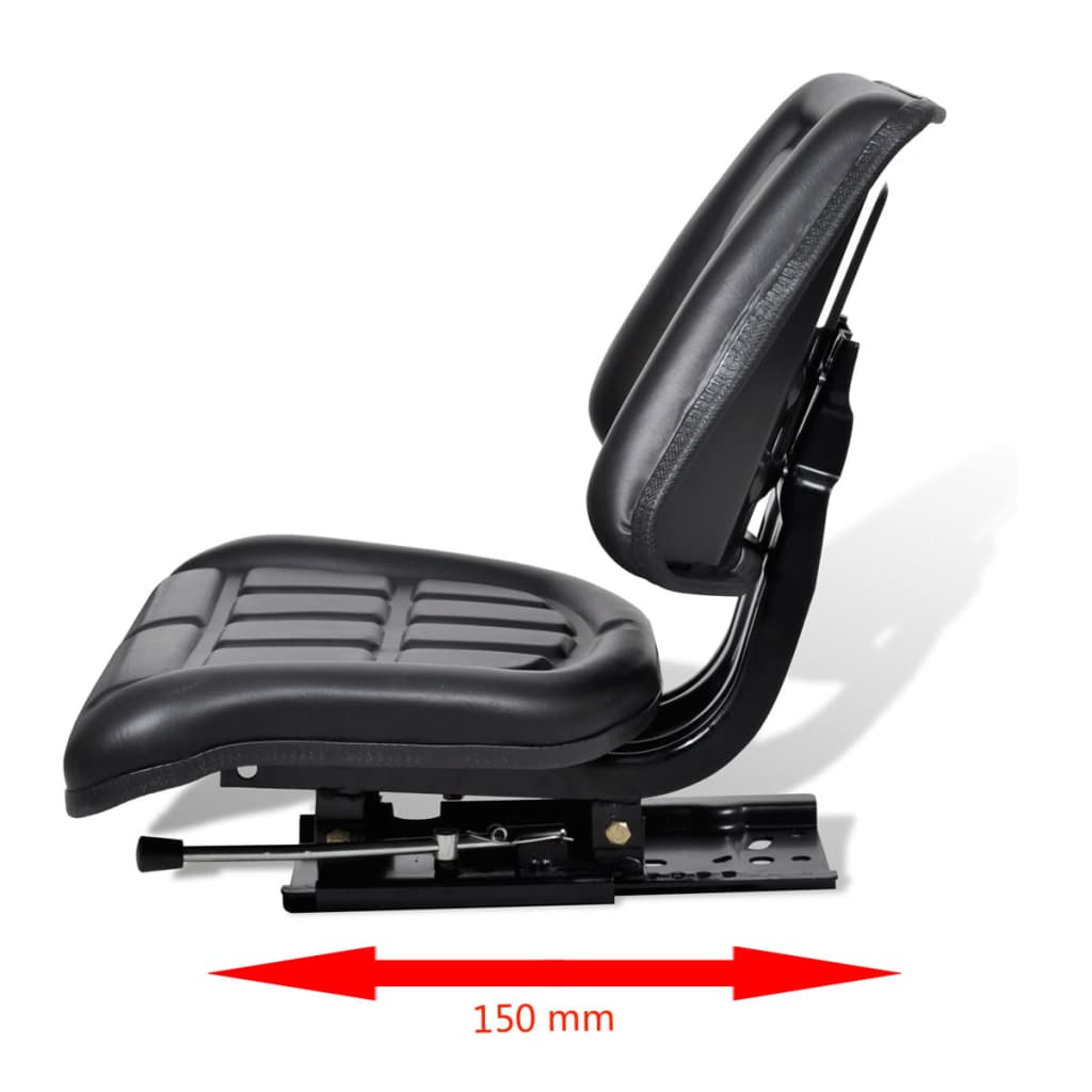 Tractor seat with backrest black - number 5.