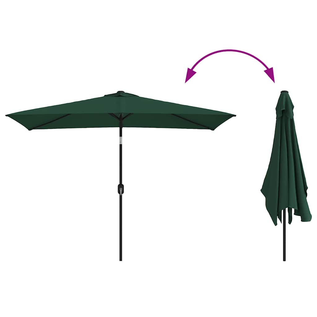Parasol 200x300 cm rectangular green - number 6.
