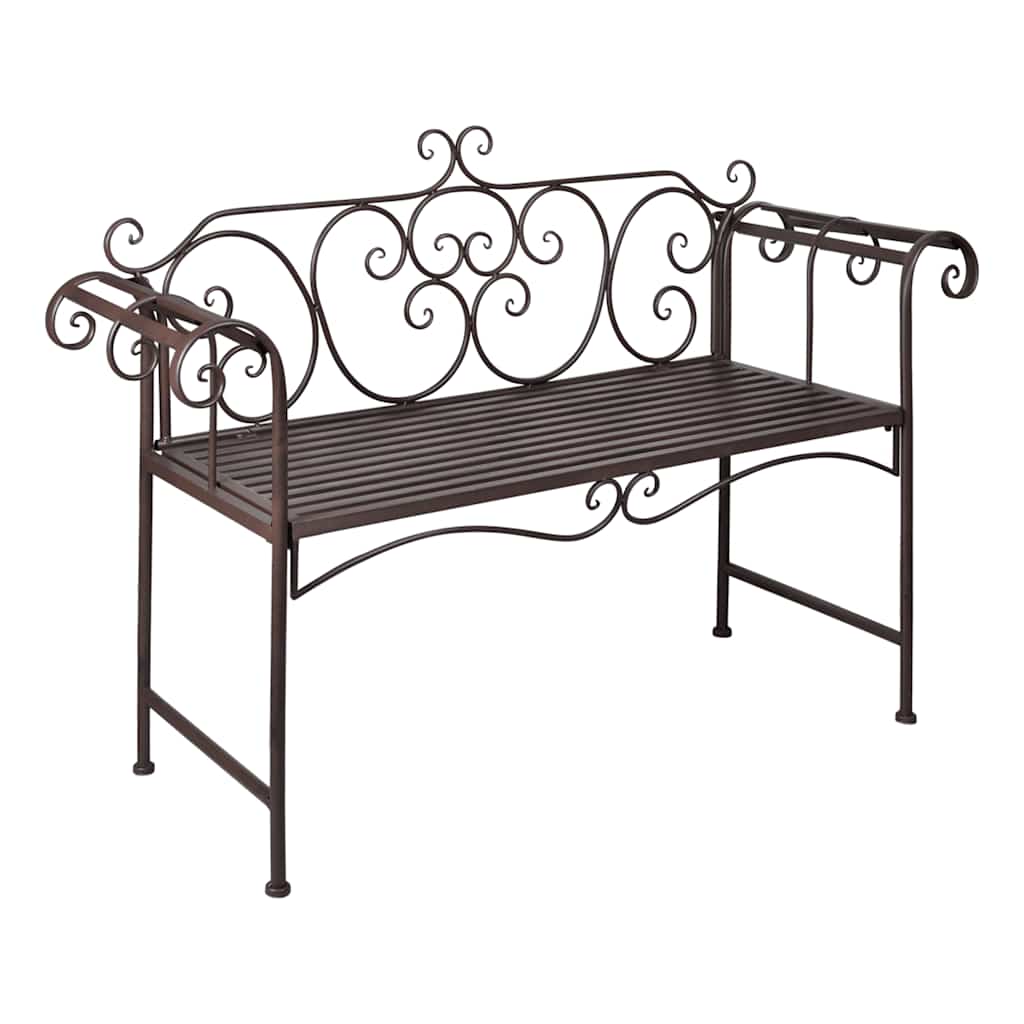 Havebænk 132 cm stål antikbrun - number 1.
