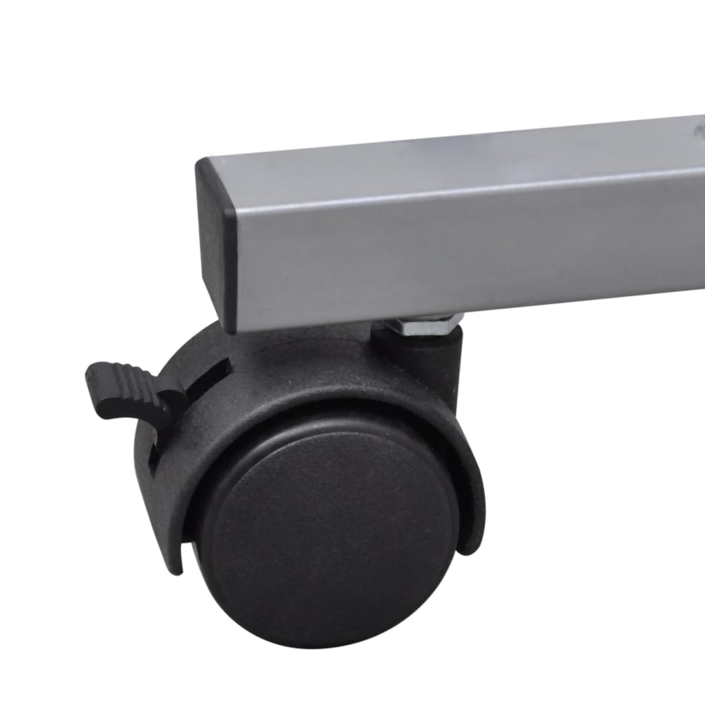 Kompaktowe biurko komputerowe z wysuwaną półką na klawiaturę - brązowe - number 4.