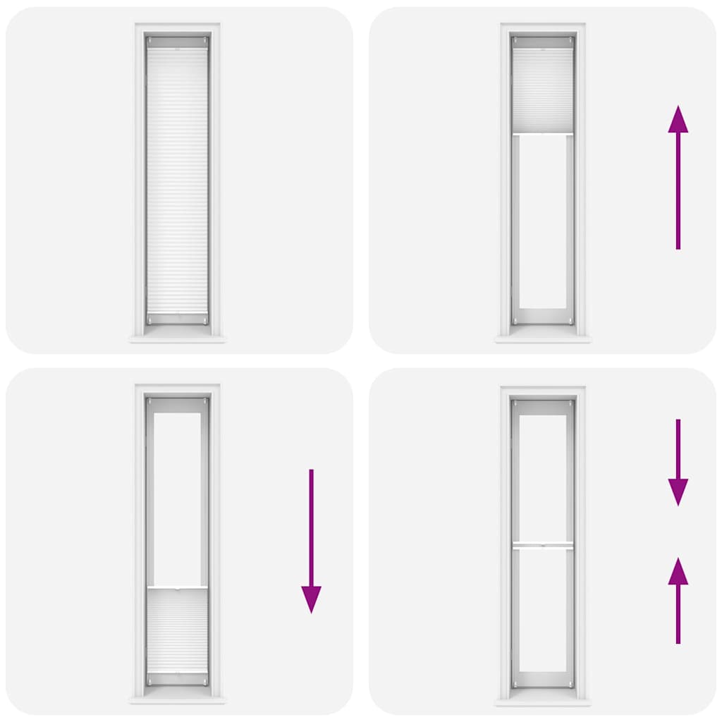 Stores plissés 40x200 cm blanc - number 7.