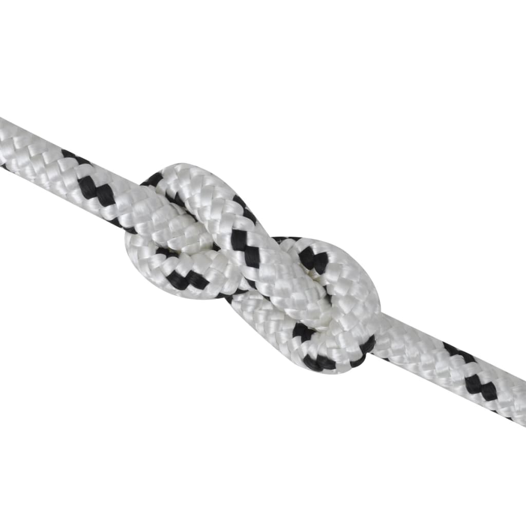 Flätat båtrep polyester rulle x - vit, 1, 50 m, 8 mm - number 2.