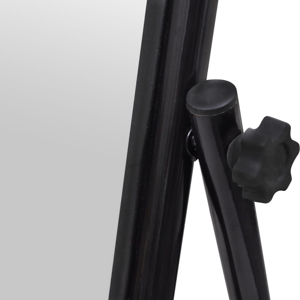 Miroir de sol autoportant rectangulaire pleine longueur noir - number 5.