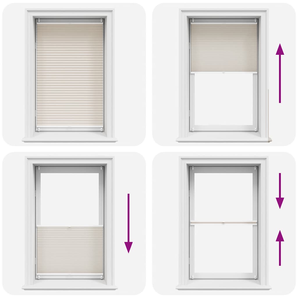 Store plissé 70x125 cm crème - number 6.