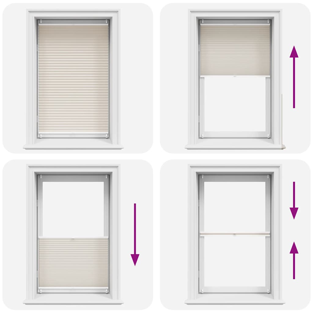 Plisseret blind 80x100 cm creme - number 6.