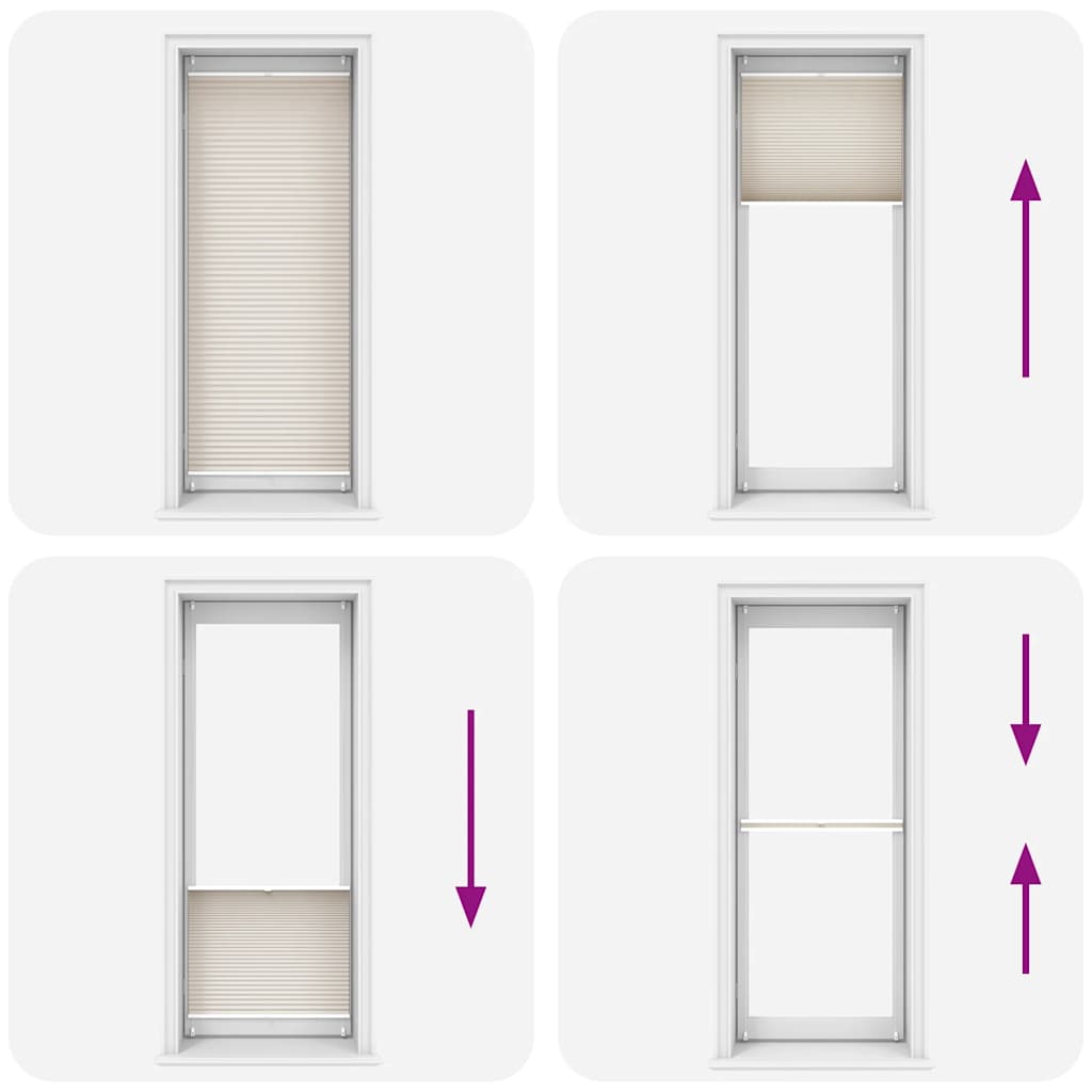 Plisseret blind 70x200 cm creme - number 6.