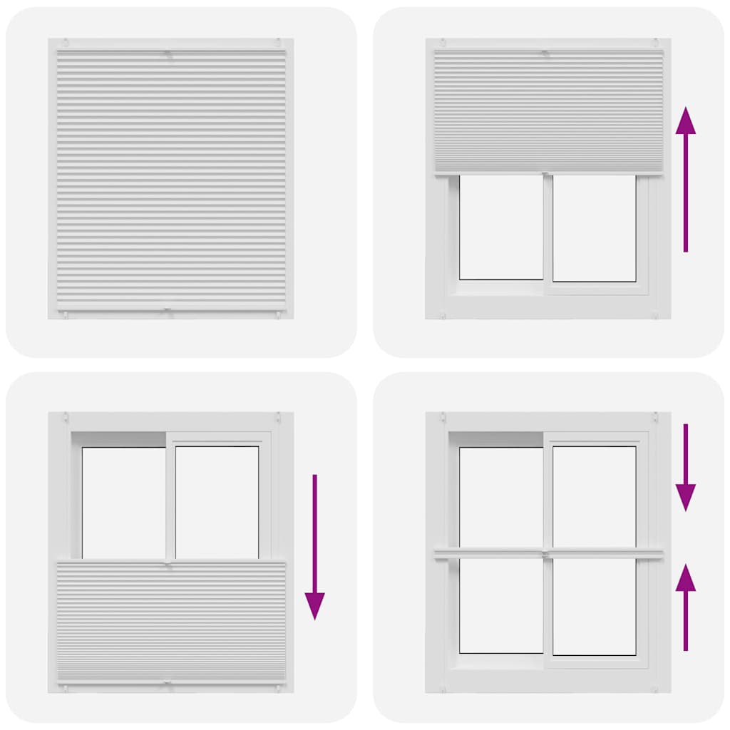 Store plissé 100x125 cm blanc - number 7.