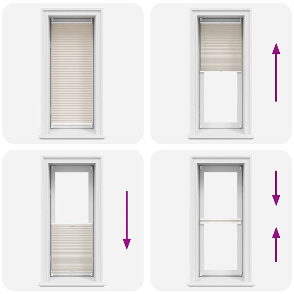 Store plissé 60x100 cm crème - number 7.