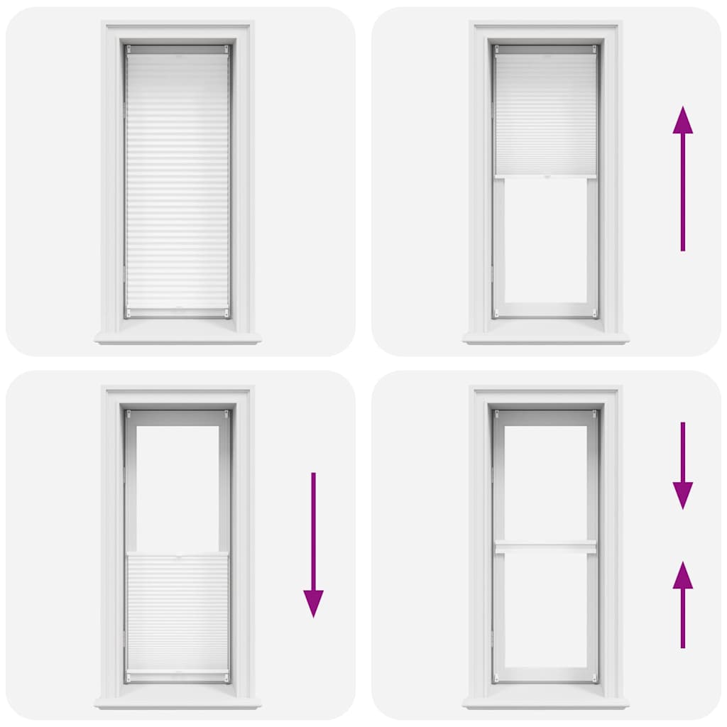 Pleated blind 50x125 cm white - number 7.