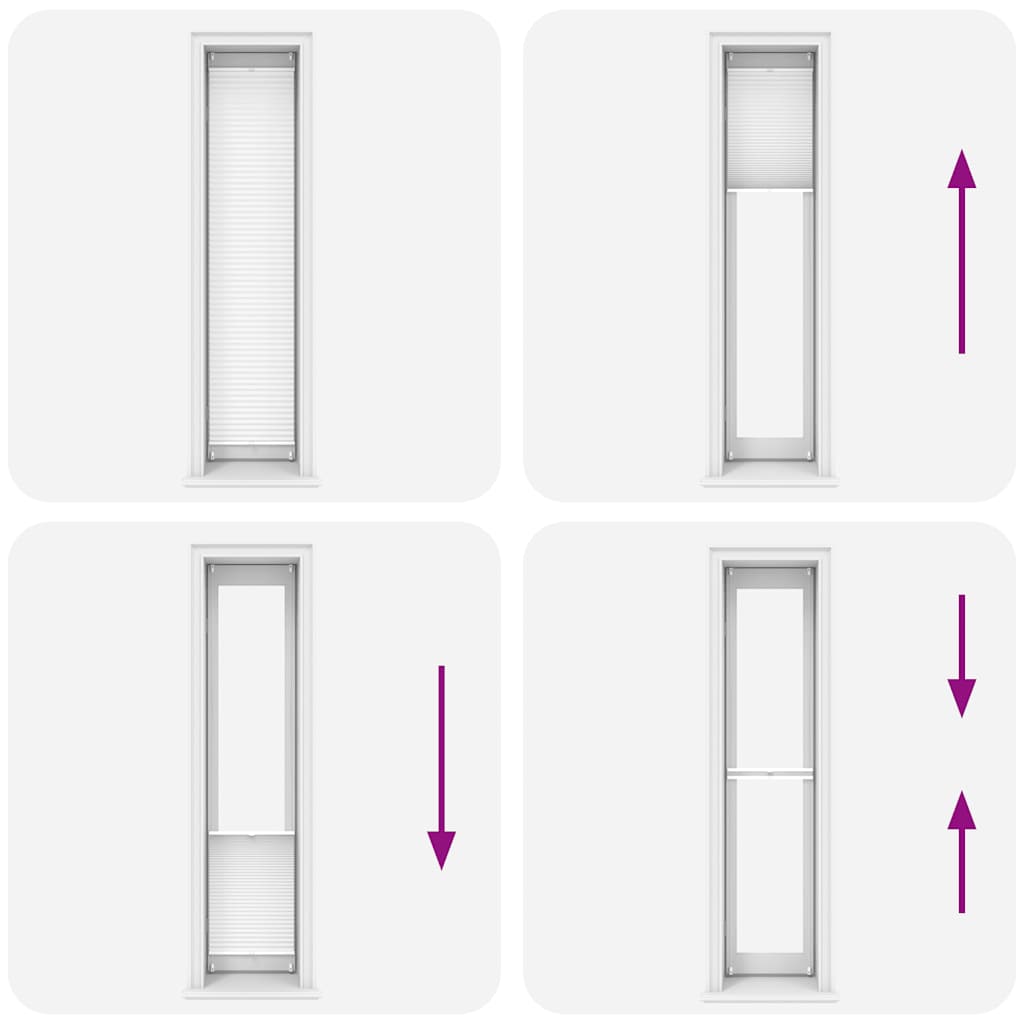 Stores plissés 60x200 cm blanc - number 7.