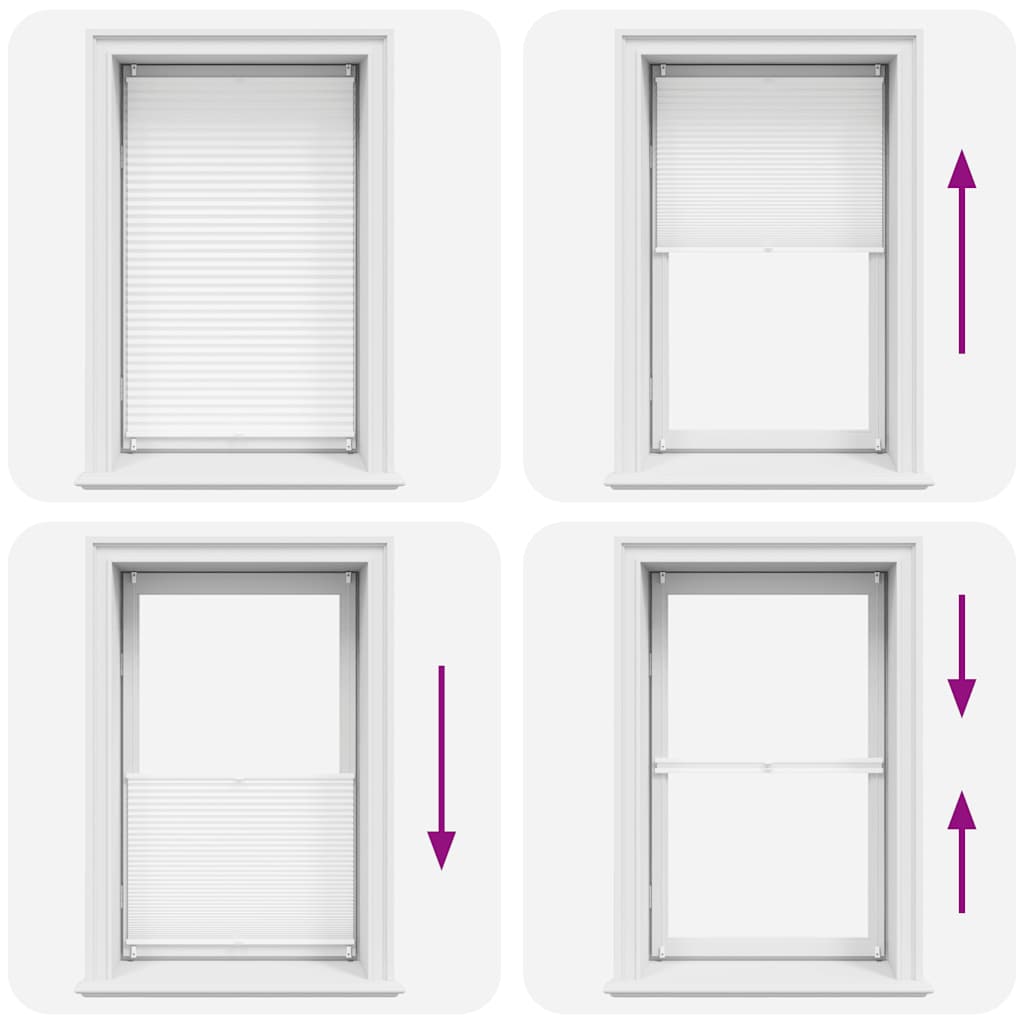 Pleated blinds 70x125 cm white - number 7.