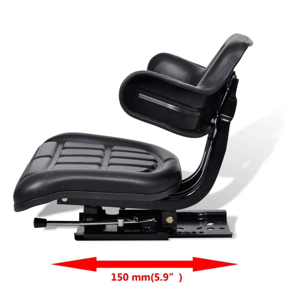 Tractor seat with backrest black - number 3.